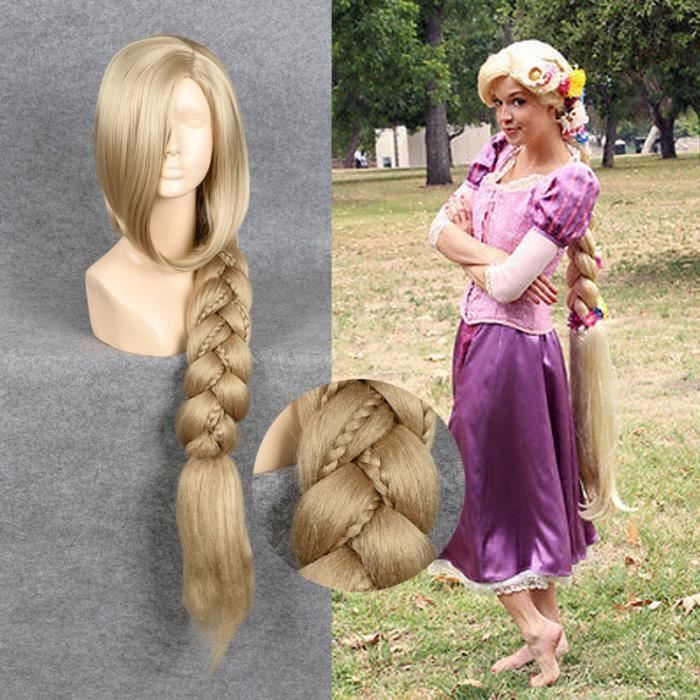 cosplay film raiponce princesse raiponce perruque extra longue synthtique blonde braid anime cosplay perruque fluffy - Raiponce cosplay film raiponce princesse raiponce perruque extra longue synthtique blonde braid anime cosplay perruque fluffy - Raiponce