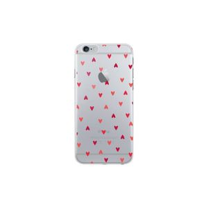 BIGBEN CONNECTED Coque Rigide Iphone 6 / 6S Petits C?urs Rouges - Transparente