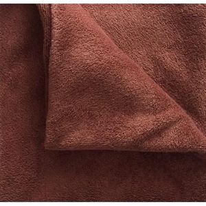 HOUSSE DE COUSSIN Lot de 3 housses de table en tissu éponge chocolat