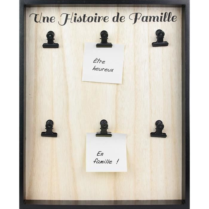 THE HOME DECO FACTORY Cadre photo Clip - Bois - 31x3,4x38 cm - Noir et marron bois