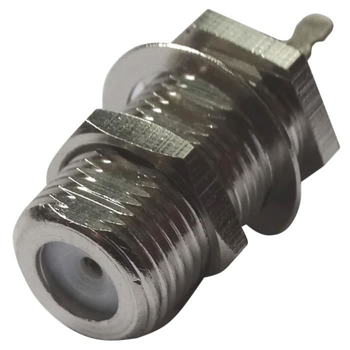 Lot De 5 Connecteurs BNC Femelle à Souder - Droit, 50 Ohms, Longueur 28 Mm - Pour Montage Sur Châssis En électronique