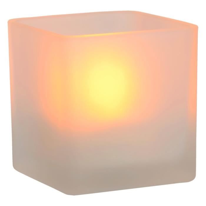 En Poser Lampea Led Carrée Classique À Verre Bougie Lampe Kindea 8n0mNw
