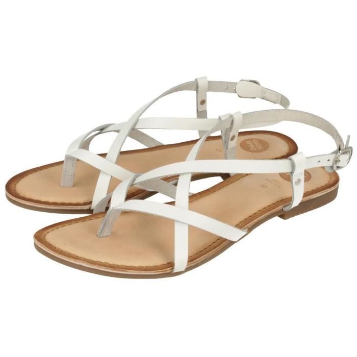 GIOSEPPO Sandales Cuir Blanc Femme