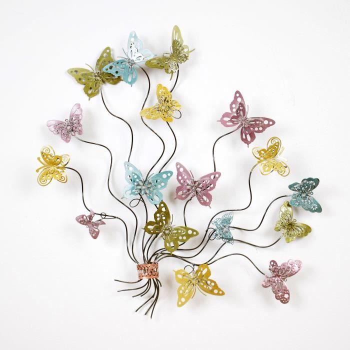 Décoration murale Petits Papillons - L 52,5 x P 6,5 x H 57 cm