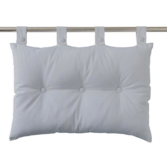 TODAY Coussin tête de lit 100% coton - 50 x 70 cm - Gris zinc