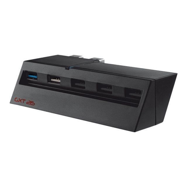 TRUST Concentrateur USB GXT215 - 5 ports - PS4 - Noir