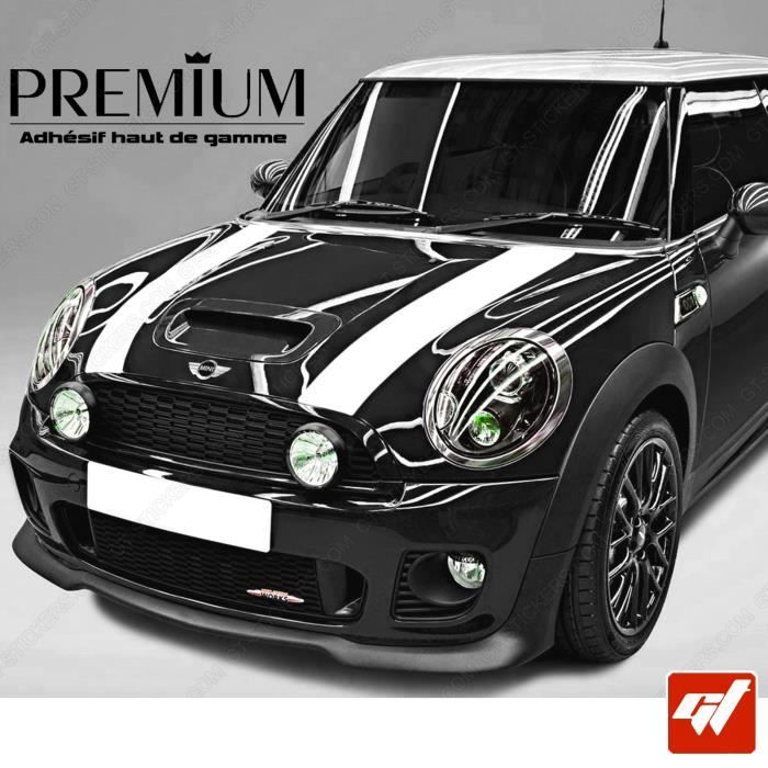 Kit Bandes De Capot Blanc Mini Cooper John Cooper