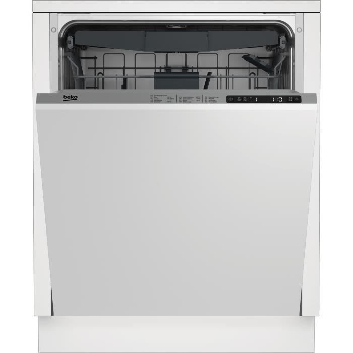 BEKO LVI66F-Lave vaisselle encastrable-15 couverts-44 dB silencieux-A++-Larg 60 cm-Moteur induction