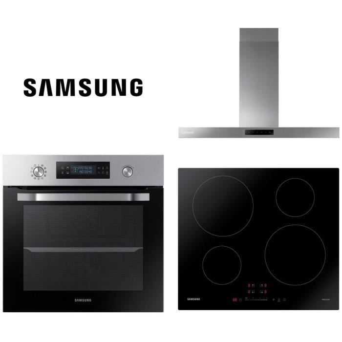 PACK SAMSUNG - NV66M3571BS - Four électrique encastrable + NZ64M3707AK/EF - Table de cuisson induction + NK36M5060SS/EF Hotte