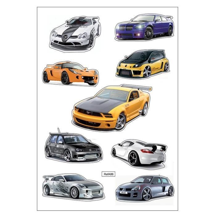 Planche format A4 de stickers voiture Achat / Vente stickers Cdiscount