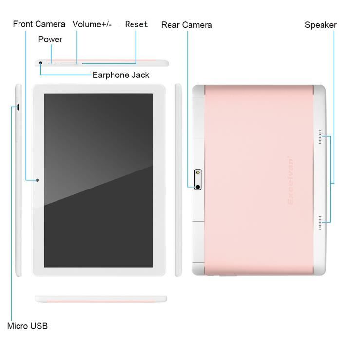 Excelvan Tablette Tactile 10.1' 1280*800 Android6.02