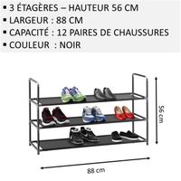 MEUBLE À CHAUSSURES NALIAN®Etagère meuble à chaussures 3 étagères - La MEUBLE À CHAUSSURES NALIAN®Etagère meuble à chaussures 3 étagères - La