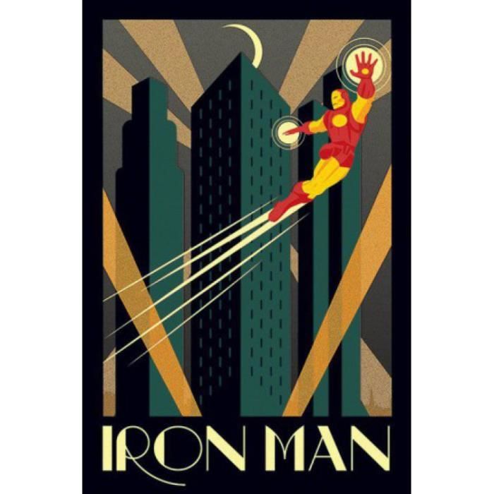 Disney's Hotel New York - The Art of Marvel [2021] - Page 10 Iron-man-poster-marvel-comics-art-deco-91-x