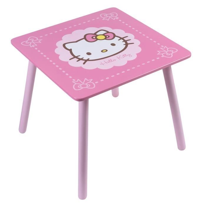 HELLO KITTY Table Enfant Carrée - Cijep