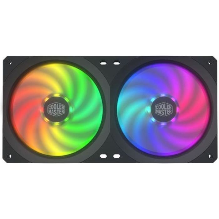 COOLER MASTER MasterFan SF240R ARGB - Ventilateur de boitier ARGB PWM - 650-1800 RPM - 2x 120mm
