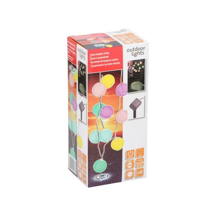 Guirlande luminseuse - Lampions solaires - 10 LED