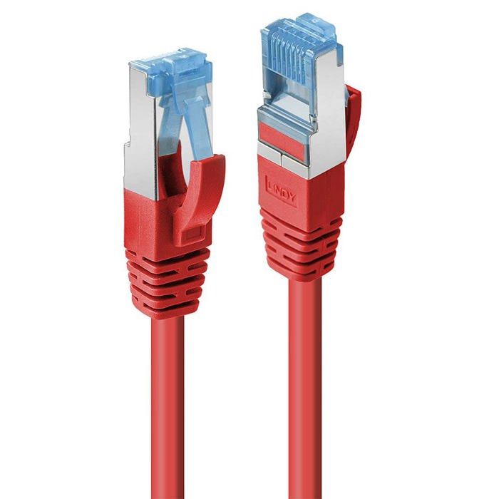 LINDY Câble réseau en cuivre - 6A S/FTP - LSOH - 500MHz - 7,5 m - Rouge