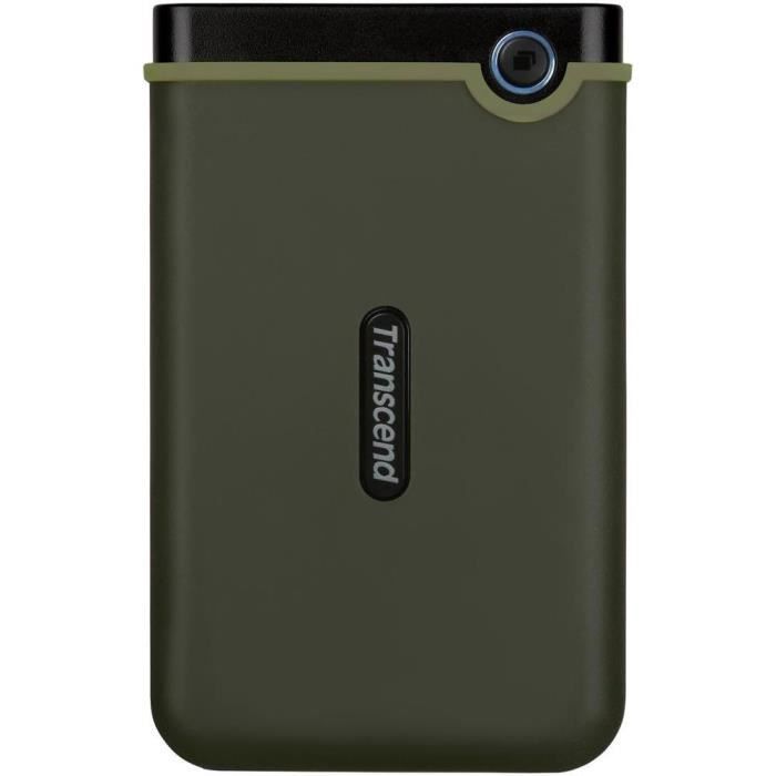 TRANSCEND Disque dur externe HDD USB 3.0 - Vert Militaire - Antichoc - 2 To