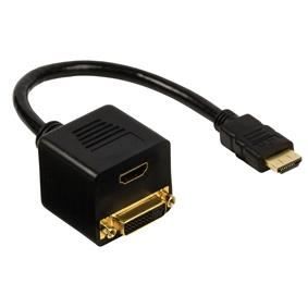 VALUELINE VGCP34951B02 Câble HDMI avec Ethernet haute vitesse - DVI-D 24 + 1 broches Femelle + HDMI ™ Input 0.20 m - Noir