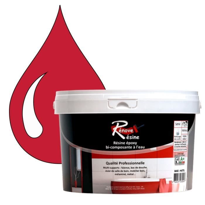 Peinture Résine 05l Multisupport Ral 3027 Rouge Framboise