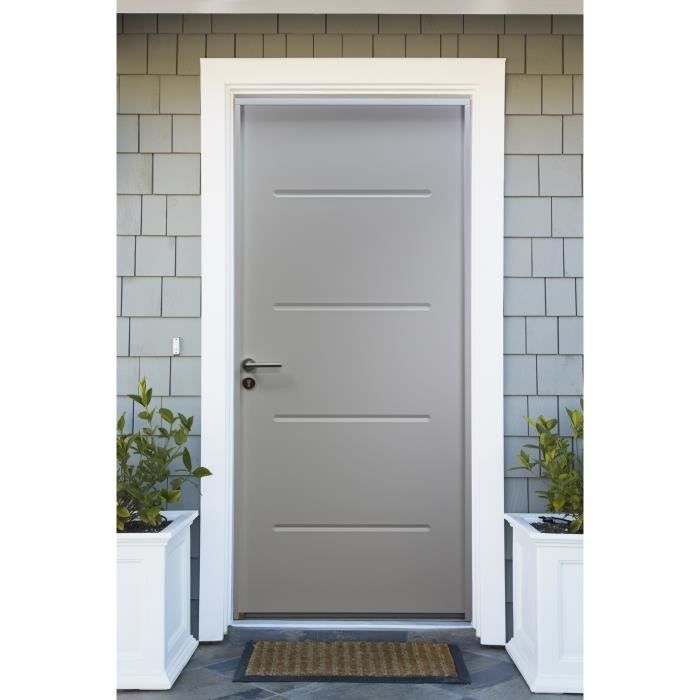 PORTE D ENTREE METAL 215X90 GAUCHE - Achat / Vente porte d ...
