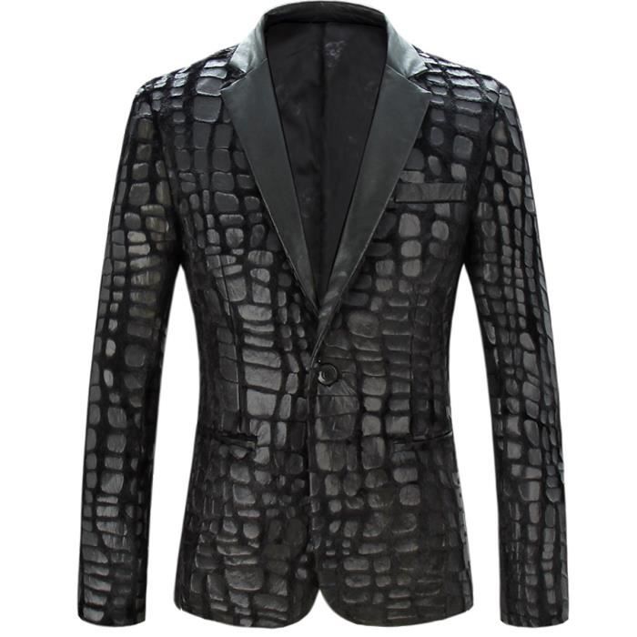 De Veste Noir Achat Detente Blazer Slim Hommes Casual Costume BFqxB