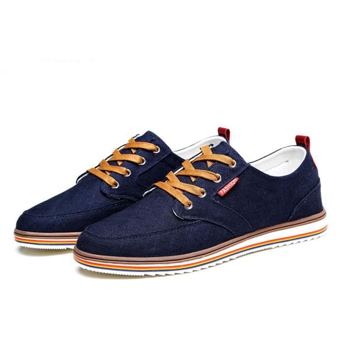 Saisons En Basses Chaussures Toile Bleu Hommes Quatre Populaire xz133bleu43 Wys blanc wRCq66x