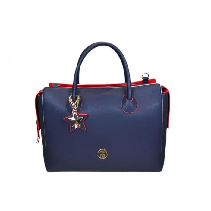Sac à main Tommy Hilfiger Charming bleu marine et rouge ...