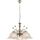Lustre en laiton vieilli 100x60x60cm Blanc
