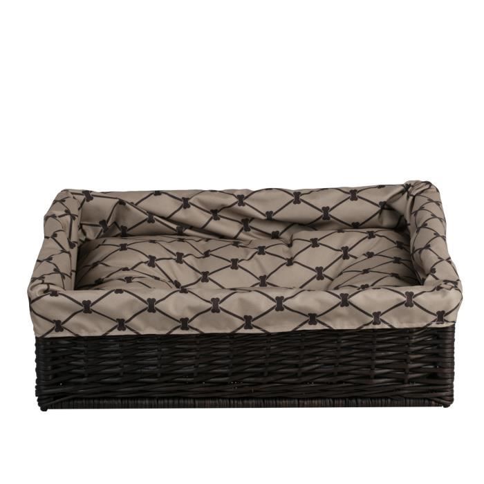 Avec Pour Beige Imprimé Joli Coussin Corbeille Noirs Brun Ou