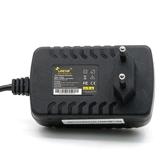 Leicke 9V 2A 18W Chargeur Adaptateur Secteur Bloc2