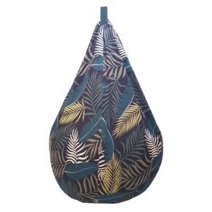 Poire 100% coton imprimé JUNGLE 75x110cm - Bleu Poire 100% coton imprimé JUNGLE 75x110cm - Bleu