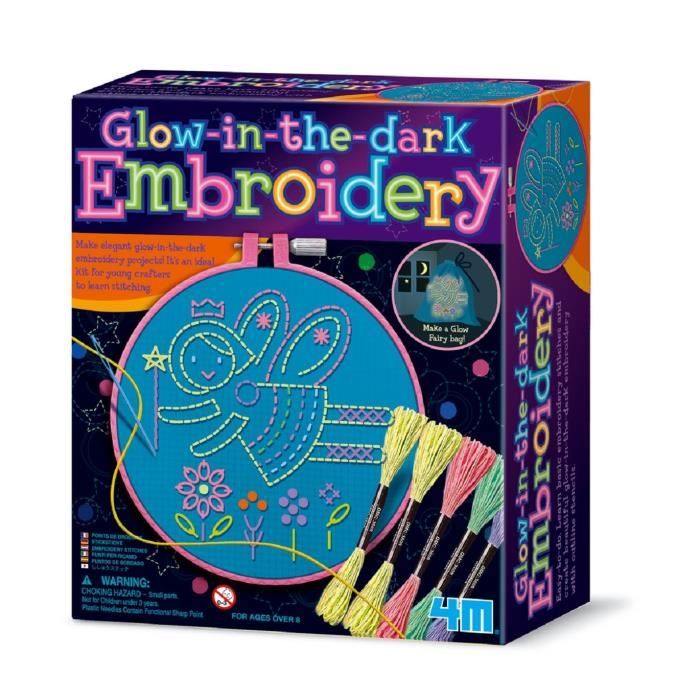 4M CREA Kit broderie - Points phosphorescents