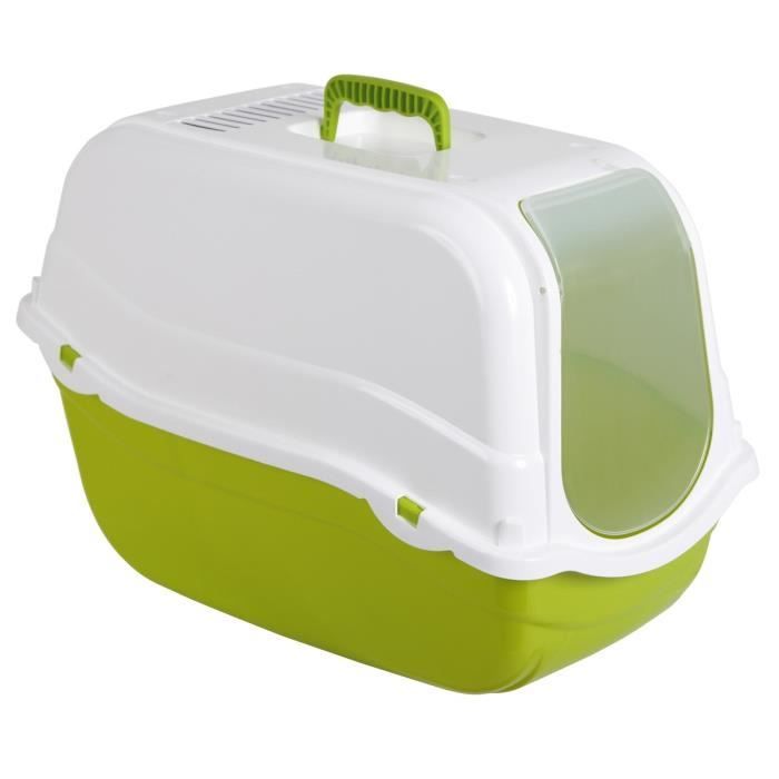 KERBL Litière Minka pour chat - 57x39x41cm - Vert et blanc