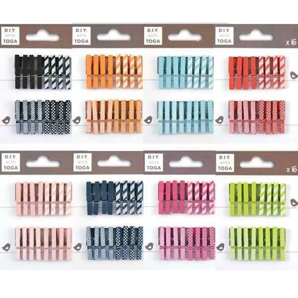100 Pinces à Linge En Bois Colorées - 3cm - Pour Déco, DIY, Photos - Légères Et Écologiques