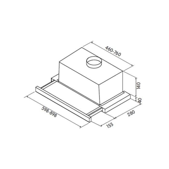 PRF0045674 - Hotte murale - 65 dB max - Inox2