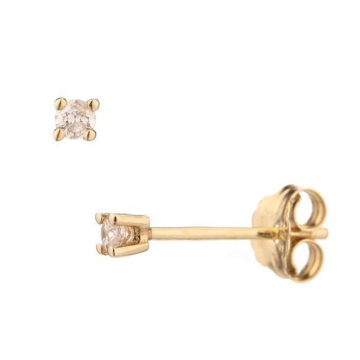 MONTE CARLO STAR Boucles d'oreilles clous Or jaune 375° et Diamants Femme