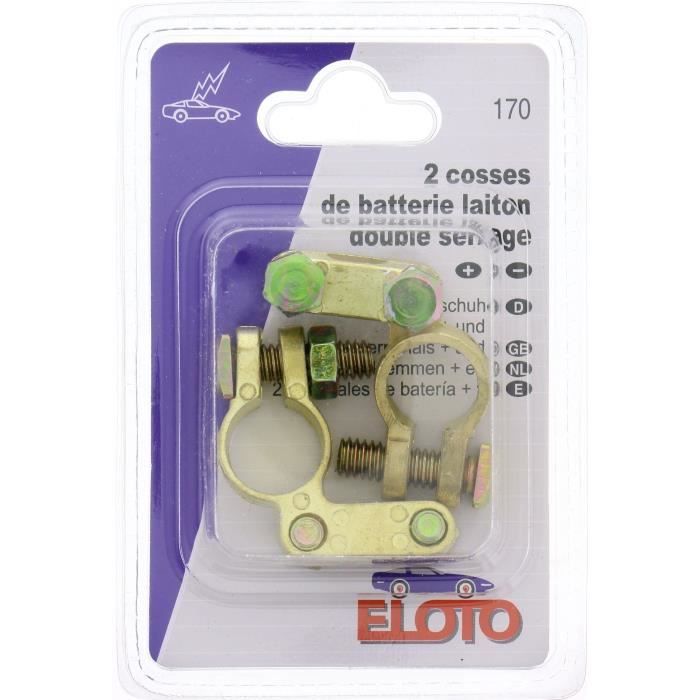2 Cosses Batteries Laiton Double S