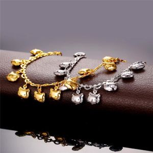 CHAINE DE CHEVILLE U7 Bracelet de Cheville Plaqué Or Blanc Femme Chaî. \u2039\u203a