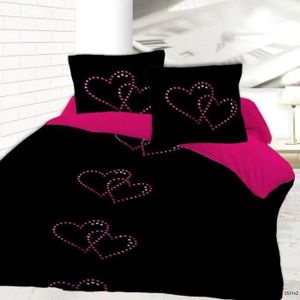 Housse de couette 220x240 COEUR STRASS + 2 taies - Achat ...