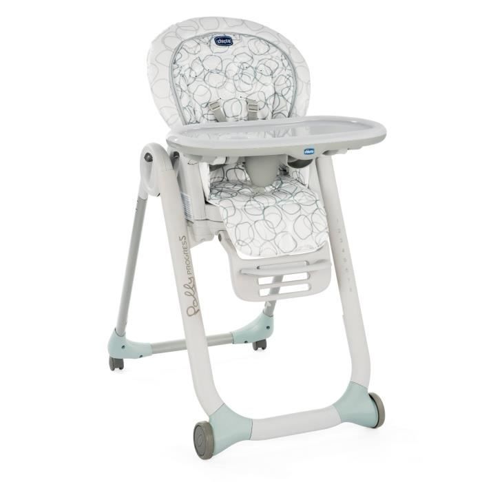 CHICCO Chaise Haute Polly Progres5 - 4 Roues sage
