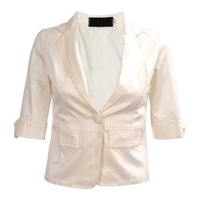 bouton Short 4 Femme OL co Manche Un Blazer VESTE 3 Sexy hQCtsrdBx