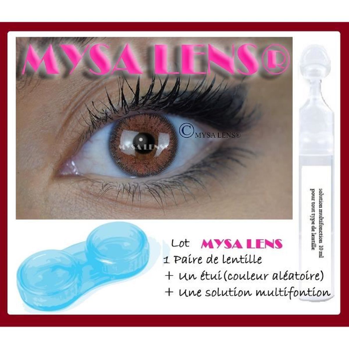 Lentilles de couleur marron Achat / Vente pas cher