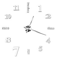HORLOGE - PENDULE Argenté DIY 3D Décoration de Maison Horloge Pendul HORLOGE - PENDULE Argenté DIY 3D Décoration de Maison Horloge Pendul