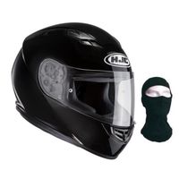CASQUE MOTO SCOOTER HJC Casque intégral CS-15 noir verni + cagoule CASQUE MOTO SCOOTER HJC Casque intégral CS-15 noir verni + cagoule