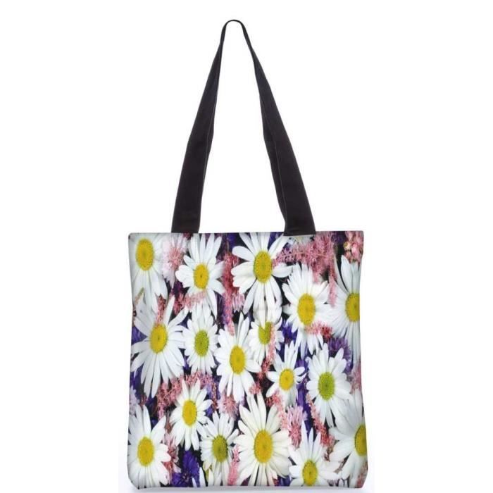 Pétale Fleur Blanche Numérique Imprimé Utilitaire Sac Fourre