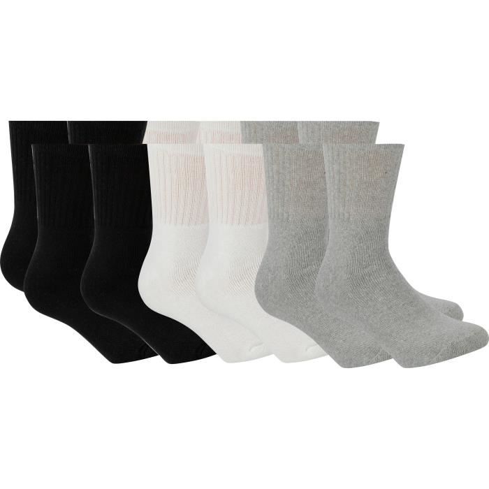 ATHLI-TECH Lot de 12 paires de Chaussettes de tennis - Homme - Assortis