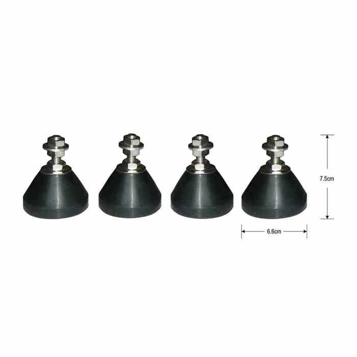 AQUALUX Sachet de 4 pieds support 304 6,6x7,5cm Inox