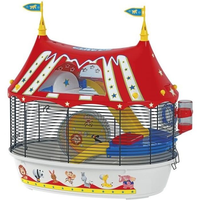FERPLAST Cage Circus Fun 495x34x425 cm Rouge Pour hamster