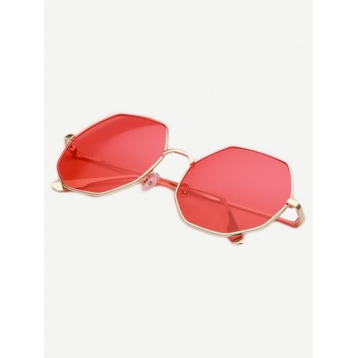 Soleil Lunettes De Lunettes De Octogonale Rouge Octogonale Soleil 4SALq3Rc5j